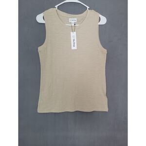 The Drop Women's Nicole Crew-Neck Muscle Tank Top Sand Size XSMALL